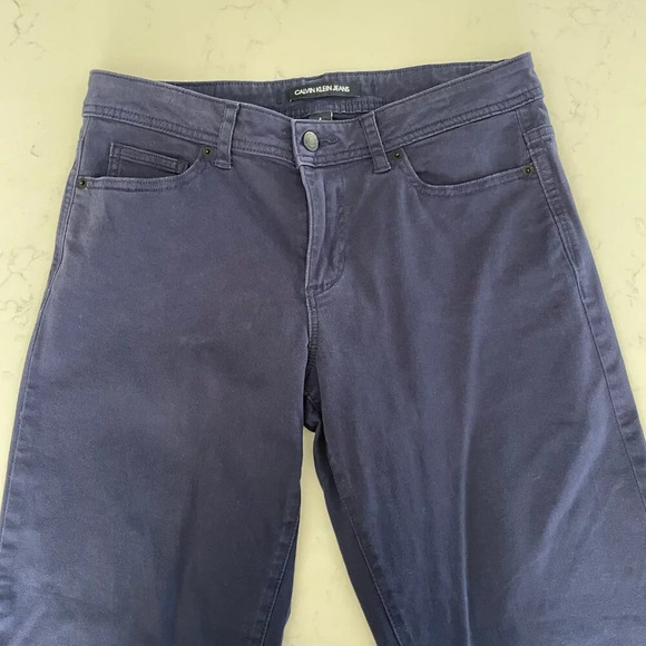 Calvin Klein Jeans Casual 5 Pocket Boot Cut Ankle Length Cotton Jeans Blue Sz 8 - Picture 5 of 11